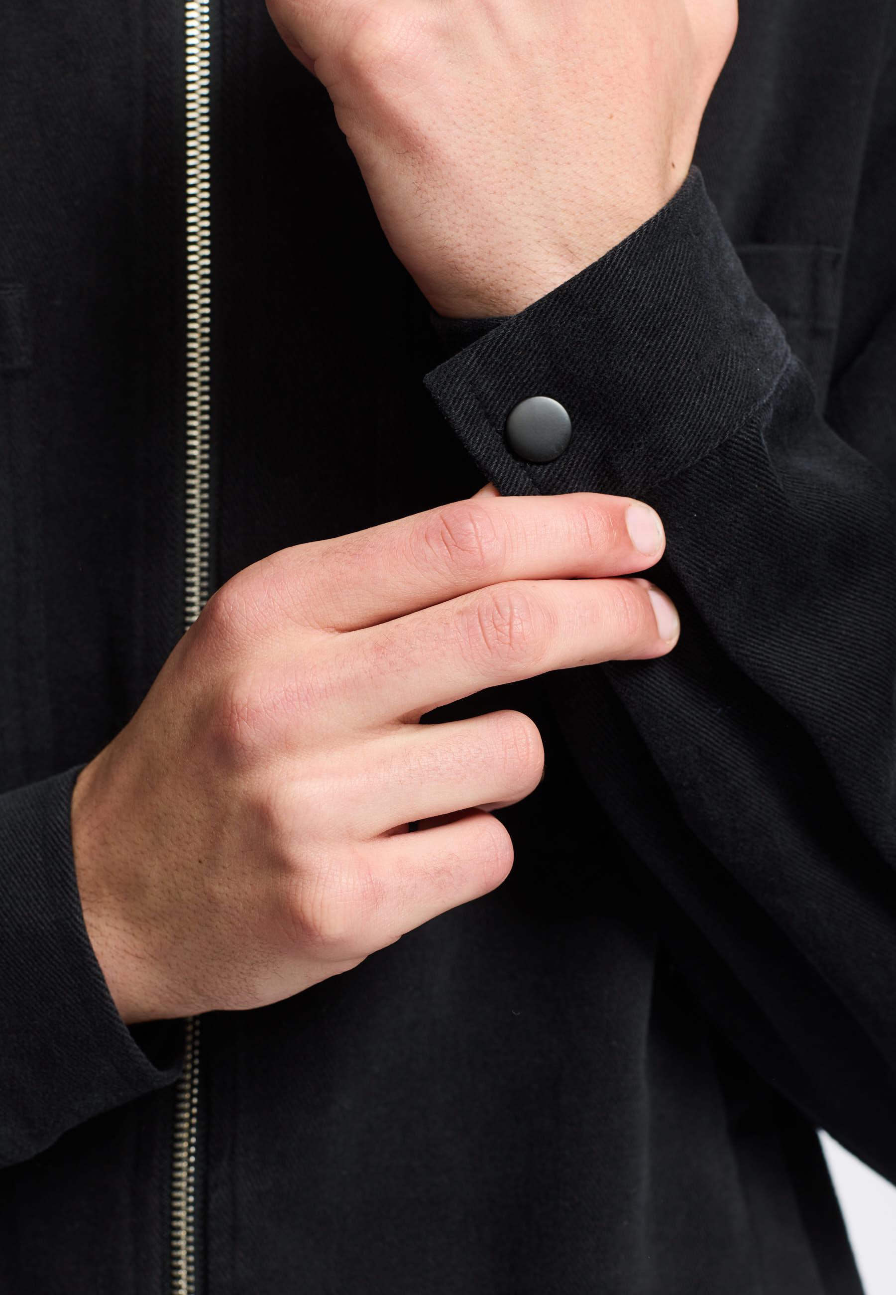 Revolution Overshirt mit Zipper Black Herren schwarz